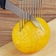 thumbnail image 3 of Acero inoxidable cebolla titular tomate lima limón cortadora cortadora todo en uno herramientas de corte con odera removedor, 3 of 3