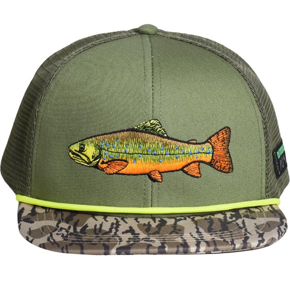 GORRA SNAPBACK JUVENIL EDTREK Trucha de Arroyo en Camuflaje Oliva