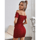 thumbnail image 5 of Vestido Mujer Ajustado Corto Con Volantes Hombros Descubierto, 5 of 7
