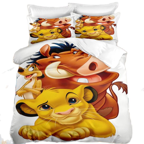 The Lion King Bedding set Simba Duvet Cover for Boys Bedroom Decor Single Queen Double size Bed Sheets