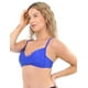 thumbnail image 2 of Bikini estilo sostén drapeado azul, 2 of 4