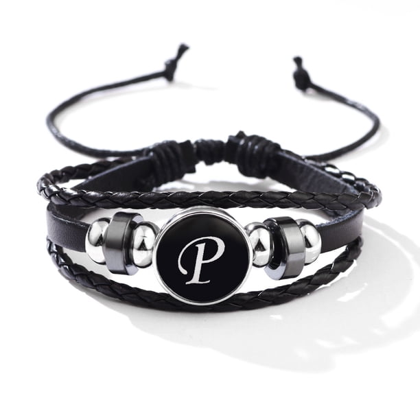 Stackable PU Leather Chain Bracelet - 26 English Letter Pattern - Perfect Birthday Gift for Personality Lovers!