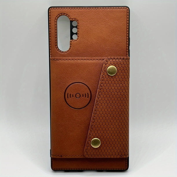 Samsung Note9/10+, Note20 Ultra, & Card Holder Leather Case: Anti-Fall Bracket Wallet Protective Cover for Your Phone!
