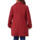 thumbnail image 3 of Abrigo de mujer talla grande Agnes Orinda con cuello vuelto, abotonado, cálido, largo con bolsillo 3X rojo, 3 of 6