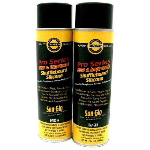 Spray de shuffleboard Sun-Glo de silicona, 355 ml (paquete de 2)