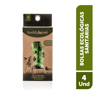 Pack 4 Bolsas Sanitarias Ecológicas 1 Un Buddy Pet