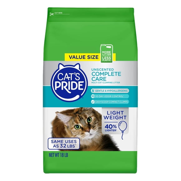 Arena aglomerante ligera de primera calidad de Cat's Pride, 8,16 kg