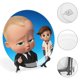 thumbnail image 4 of Jefe en pañales niño blanco Plato decorativo de porcelana fina (bone china), plato decorativo de cerámica para hogar, oficina, soporte de pared, platos decorativos para dormitorio - 6 pulgadas (15 cm), 4 of 6
