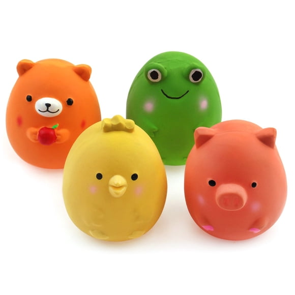 Puppy Toy CHIWAVA Squeak de látex de 2.4 pulgadas para perros pequeños, 4 unidades