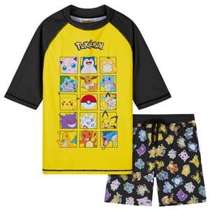 Set De Trajes De Baño Pokémon Para Niños, Top Y Bañador De 5 A 6 Años
