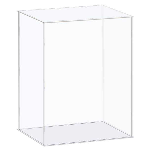 Caja de Exhibición Uxcell Caja de Acrílico Protección a Prueba de Polvo Vitrina para Almacenamiento de Coleccionables 12.2x6.3x14.1 Pulgadas