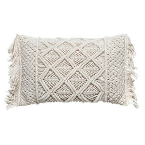 Cojín Macrame 30X50 Cm Atmosphera Blanco