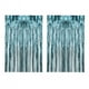 thumbnail image 4 of 2 Uds Cortinas Con Flecos De Papel De Aluminio Brillante Decoración Para Halloween Carnaval Graduación Azul Claro, 4 of 5
