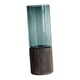 thumbnail image 2 of Florero De Vidrio Base De Madera Portavelas Decorativo Hogar Escritorio Plantas Maceta Estilo C 10x10x29cm, 2 of 5