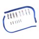 thumbnail image 3 of 2pcs Brush Bar Aluminium Hand Guards Shield para motocicleta manillar azul, 3 of 5