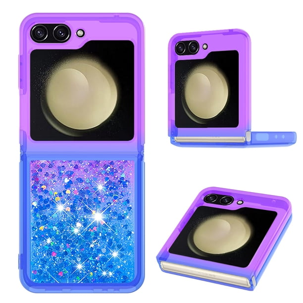 Funda Para Samsung Galaxy Z Flip 6 Con Diseño Gradiente Y Brillo Líquido Antigolpes Tpu