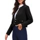 thumbnail image 4 of INSPIRE CHIC Abrigo con Botones para Mujer de Manga Larga Cuello Redondo Chaquetas Vintage M Negro, 4 of 6