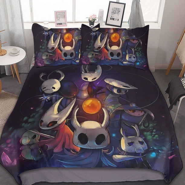 Hollow Knight 3-Piece Bedding Set Duvet Cover Set Soft Warm And Comfortable Soft Bed Set for Bedroom