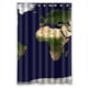 thumbnail image 1 of Cortina de ducha de playa, juego de cortina de baño con ganchos, tamaño 48 x 72 pulgadas, 1 of 3
