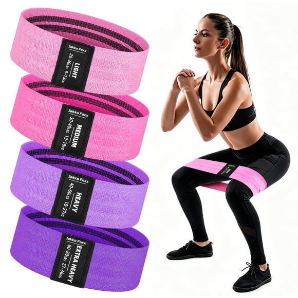 Bandas de Resistencia JAKKOFOXX Pack de 4 de Tela Antideslizante