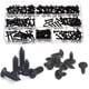 thumbnail image 1 of Tornillos ranurados, tornillos antiguos para madera, tornillos cortos de acero pulido negro, tornillos para madera, tornillos de montaje para el hogar | Paquete de 210 piezas de ferretería, 1 of 8