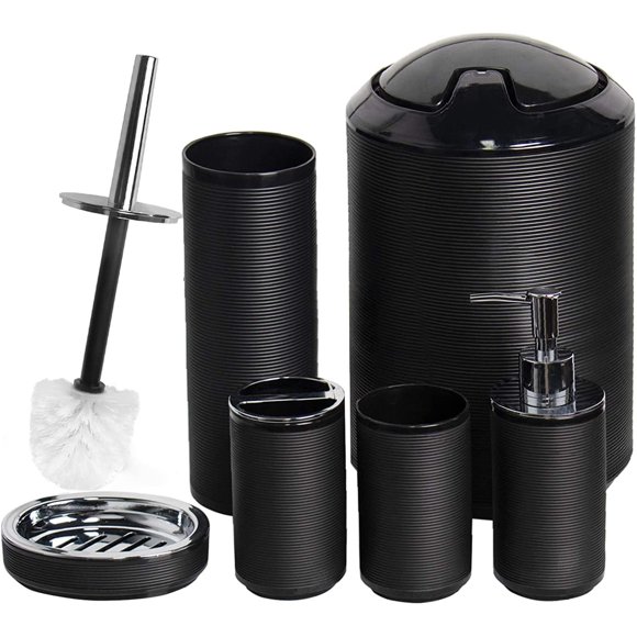 Set de accesorios de baño CERBIOR Bath Set de 6 piezas negro