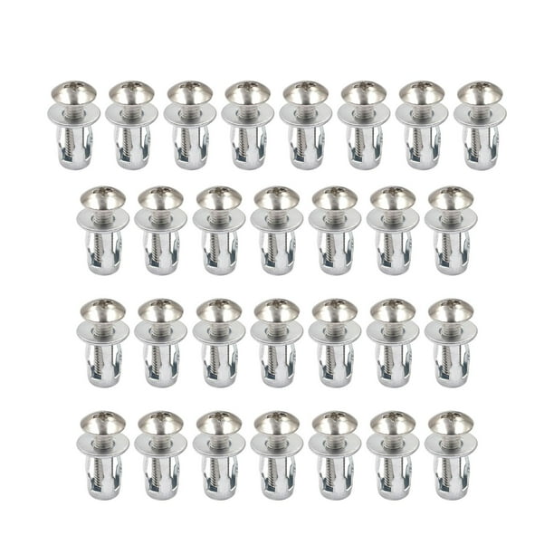 30 Piezas Remaches de Pétalo Tuercas Jack Tuercas Inserciones Roscadas Tapón de Expansión Anclajes de Tornillo para Instalación de Lámpara Decoración M8x30