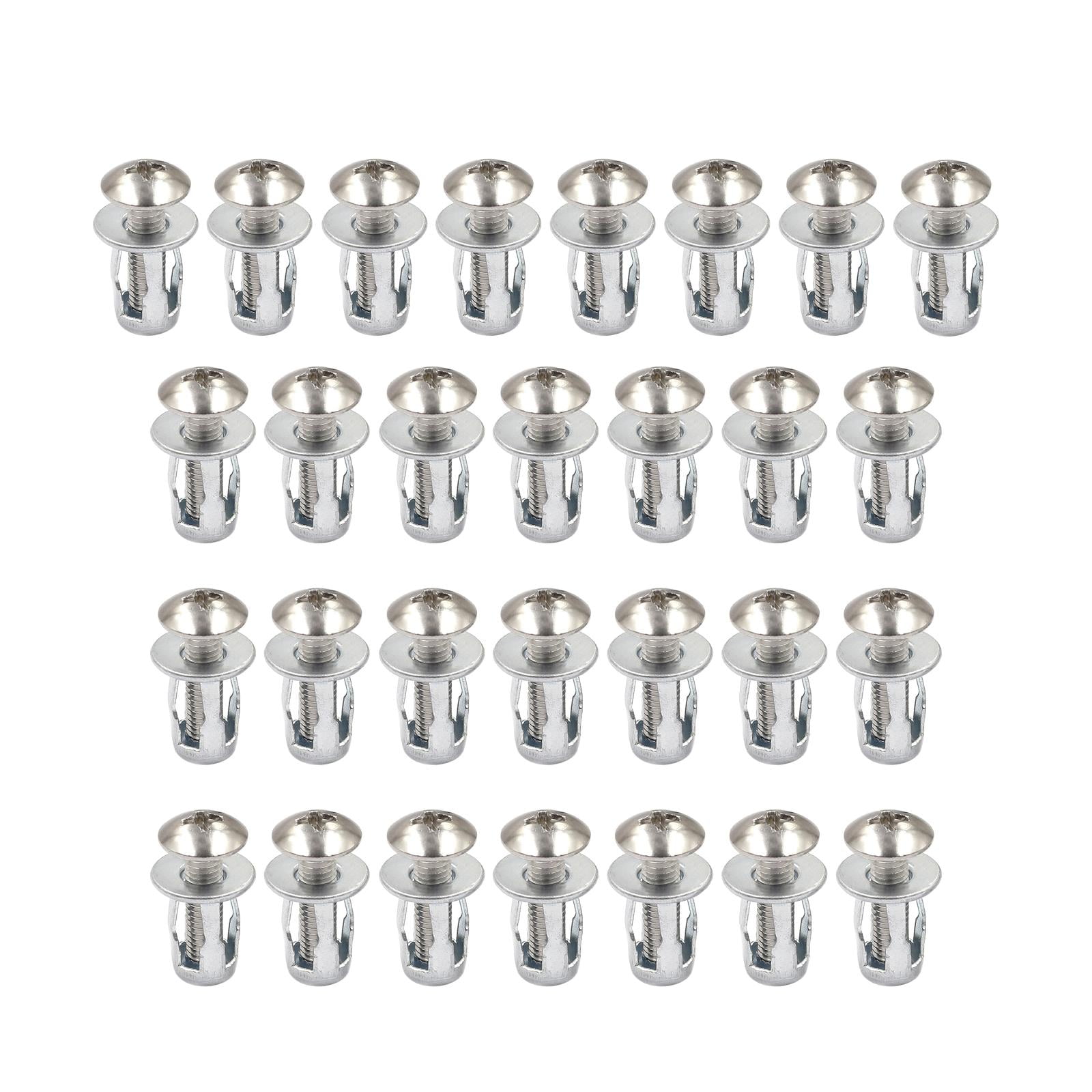Magideal - 30 Piezas Remaches De Pétalo Tuercas Jack Tuercas Inserciones Roscadas Tapón De Expansión Anclajes De Tornillo Para Instalación De Lámpara Decoración M4x25