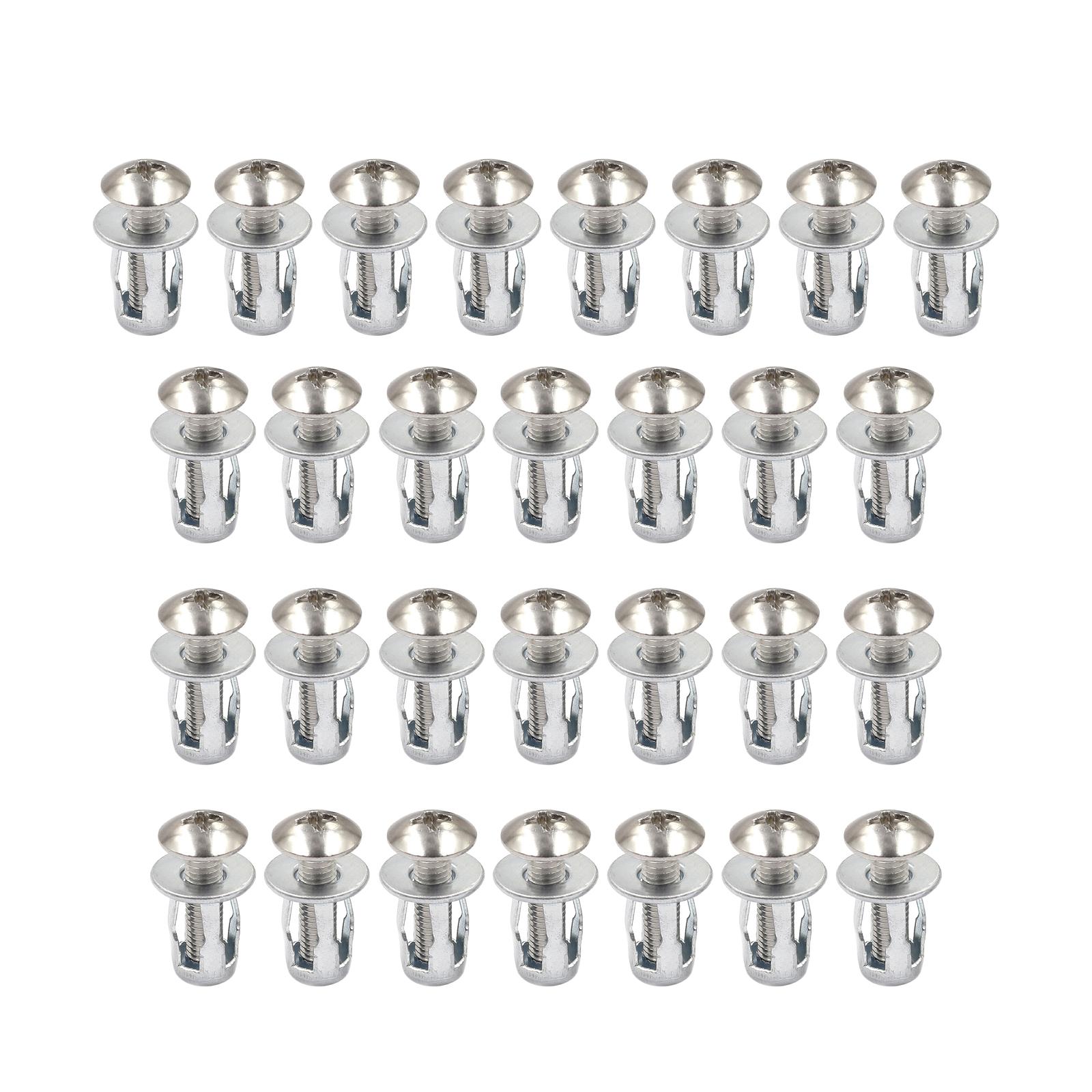 Magideal - 30 Piezas Remaches De Pétalo Tuercas Jack Tuercas Inserciones Roscadas Tapón De Expansión Anclajes De Tornillo Para Instalación De Lámpara Decoración M8X30