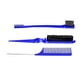 thumbnail image 1 of Juego De 3 Cepillos Para Peinar Los Bordes Y La Espalda, Cepillar El Cabello Trenzado, Azul, 1 of 5