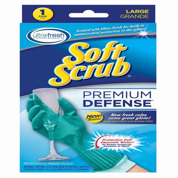 Guantes de limpieza Soft Scrub Rubber L, color morado, 1 par