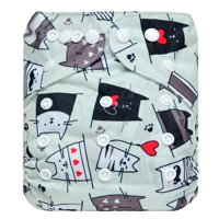 Pequelandia - Pañal De Tela Lavable - Gato Love