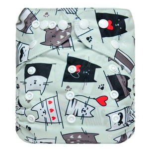 Pequelandia - Pañal De Tela Lavable - Gato Love