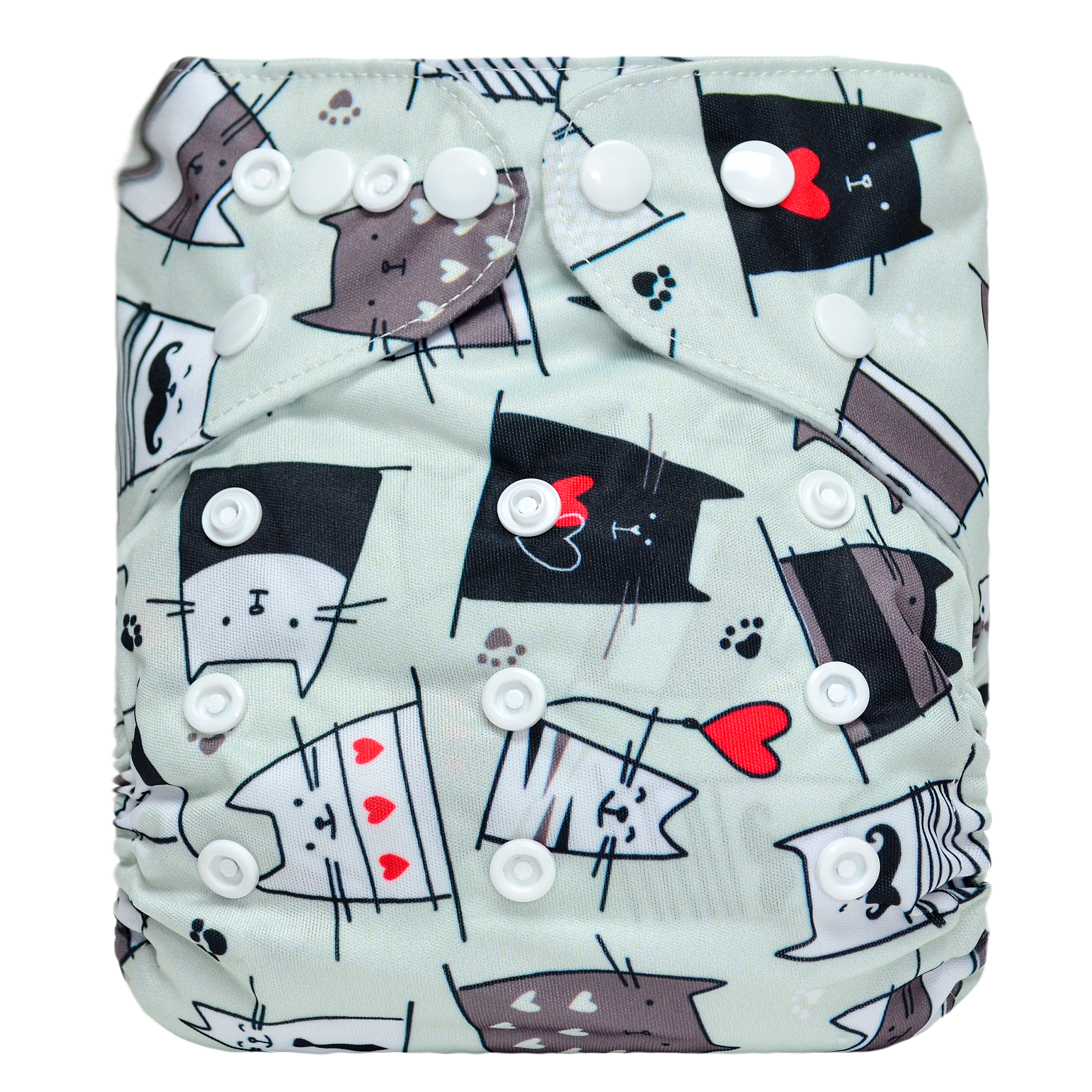 Pequelandia - Pañal De Tela Lavable - Gato Love