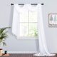 thumbnail image 1 of Cortinas transparentes RYB HOME blancas para cama con dosel de 60 x 216 cm, 2 unidades, 1 of 8