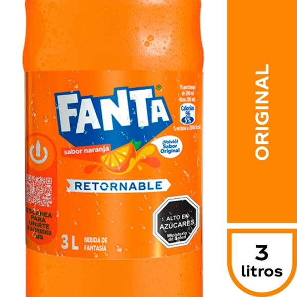 Bebida Naranja Original Botella Retornable, 3 L