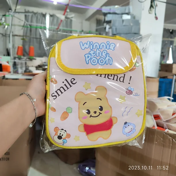 Kawaii Sanrio Kuromi Lunch Bag Anime My Melody Cinnmoroll Travel Thermal Breakfast Box School Child Large Capacity Tote Food Bag