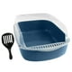 thumbnail image 1 of Caja de Arena para Gatos, Arenero, Contenedor, Caja de Arena Semicerrada, Caja de Arena para Gatos, Artículos para Mascotas para Animales Pequeños, Co Azul, 1 of 5