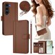 thumbnail image 2 of Funda Cartera para Samsung Galaxy S23 FE con Bolsillo para Billetes, Marrón, 2 of 6