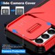thumbnail image 3 of Funda Resistente para Samsung Galaxy A05s con Tapa Deslizante y Protección Militar Rojo, 3 of 6