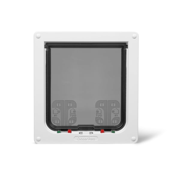 Puerta para Gatos Cat Mate 221 Grande con Cerradura de 4 Vías Blanca