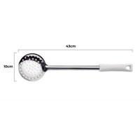 Imahe - Espumadera Acero Inox 43 Cm Mango Blanco