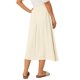 thumbnail image 3 of INSPIRE CHIC Falda de Lino para Mujer Verano Casual Flowy Swing Elástica de Cintura Alta A-Line Boho Midi Faldas con Bolsillos L Beige, 3 of 6