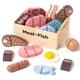 thumbnail image 1 of Juego de comida de madera Kienvy Meat & Fish, 10 piezas, para niños mayores de 3 años, 1 of 7