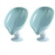 thumbnail image 4 of 2pcs Suction Cup Soap Dish For Bathroom Shower Portable Leaf Soap Holder Plastic Sponge Tray For Kitchen Bathroom Accessories, 4 of 4