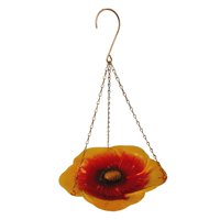 Magideal - Comedero Para Pájaros Colgante Para Exteriores, Baño De Pájaros De Hierro, Decoración Floral Resistente, Decoración De Jardín, Soporte De Comida Para Naranja
