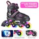 thumbnail image 4 of Patines en línea KAQINU con rodillo ajustable, color rosa iluminador, 4 of 7