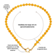 thumbnail image 2 of Collar gargantilla Aragonita 6mm chapado en oro 18k Terranova, 2 of 3