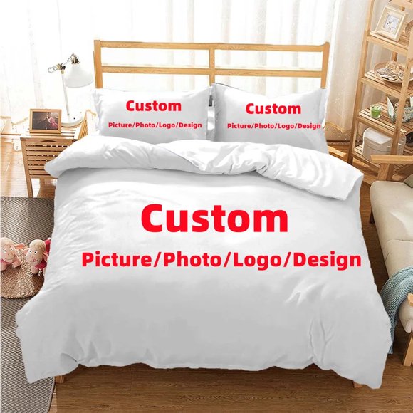 Personalized Customize Photo Logo Brand Image Duvet Cover Bedding sets Soft Quilt Cover and Pillowcases