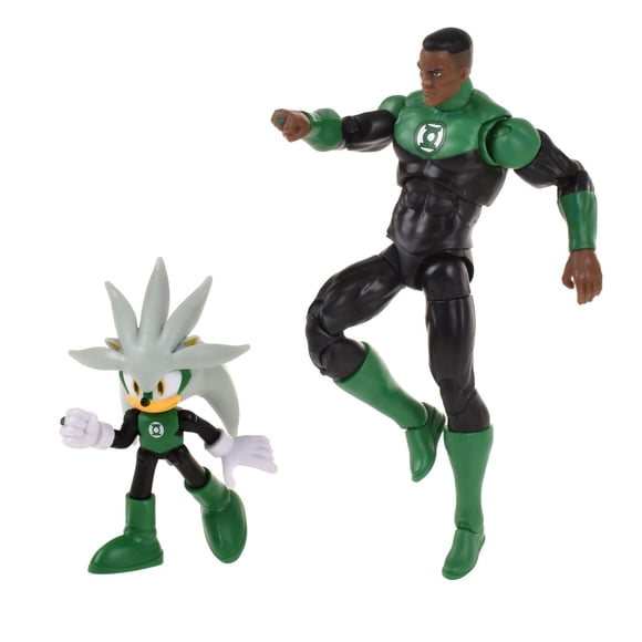 Set 2 Figuras De 6 Y 13 Cm Dc Comics Silver Green Lantern
